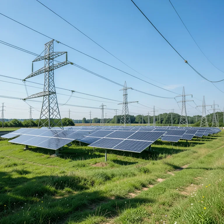 Připojení fotovoltaické elektrárny do sítě - ilustrační foto
