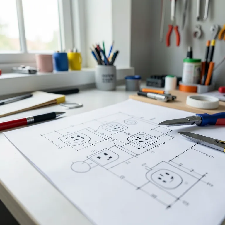 Elektrotechnické značky a symboly zásuvek - ilustrační foto