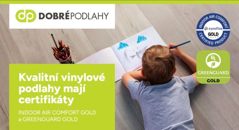 Dětský kreslí na kvalitní vinylovou podlahu s certifikáty.