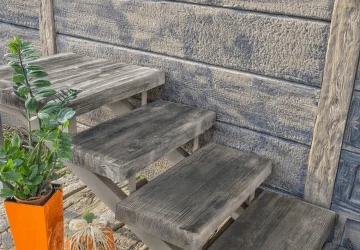 Venkovní schody vyrobené ze ztraceného bednění