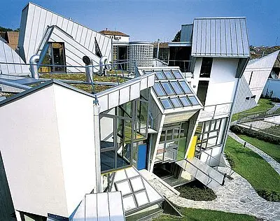 Modern roof with metal elements