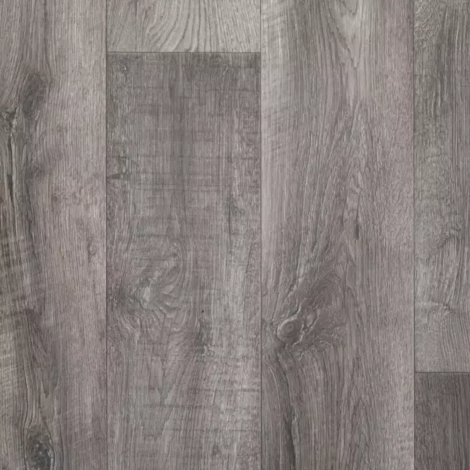 Grey wood-look flooring planks